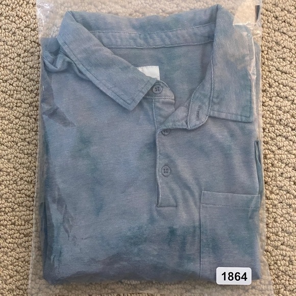 RIP CURL Surf Blue Grey Pocket Polo Shirt Men XL - Picture 5 of 5